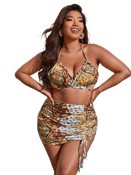 plus 3pack floral & paisley print high waist bikini swimsuit & beach skirt r2kc#, White;black
plus 3pack floral & paisley print high waist bikini swimsuit & beach skirt r2kc#, White;black