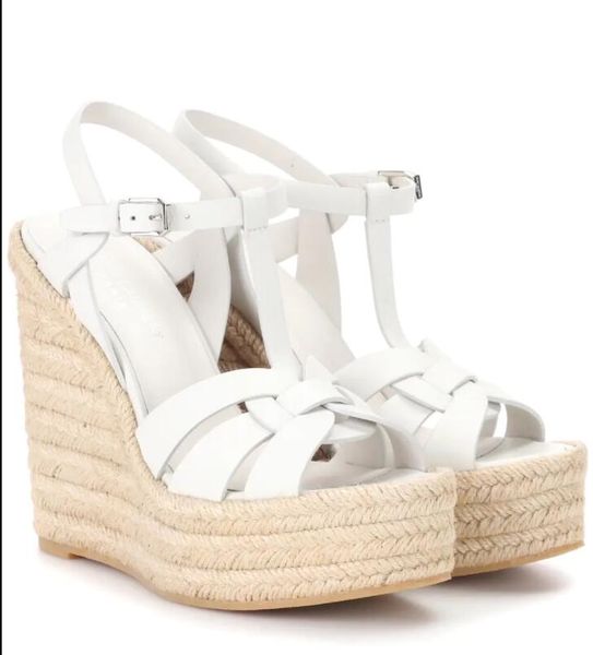 sandal high women heels wedges shoes tribute leather wedge espadrille sandals luxury design summer heeled black white leathers pump box 35-4
sandal high women heels wedges shoes tribute leather wedge espadrille sandals luxury design summer heeled black white leathers pump box 35-4