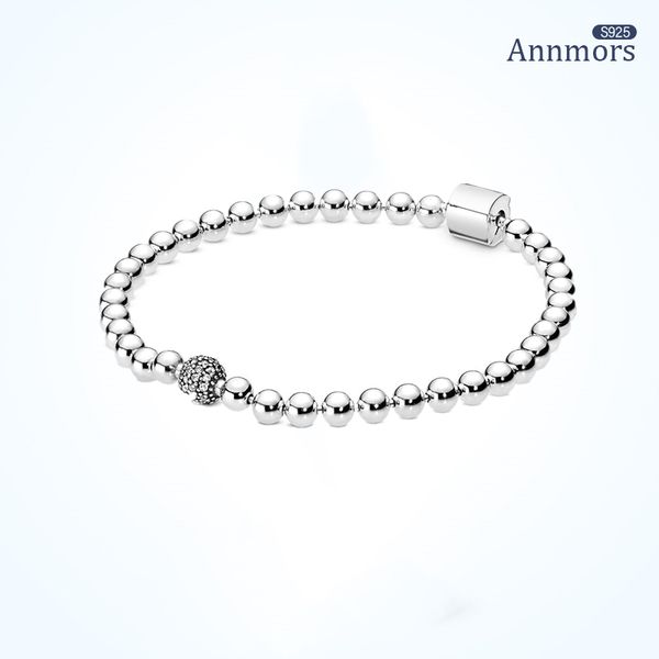 925 silver charms elegant bangle string of bead bracelet party xmas jewelry beads fit pandora, Black
925 silver charms elegant bangle string of bead bracelet party xmas jewelry beads fit pandora, Black