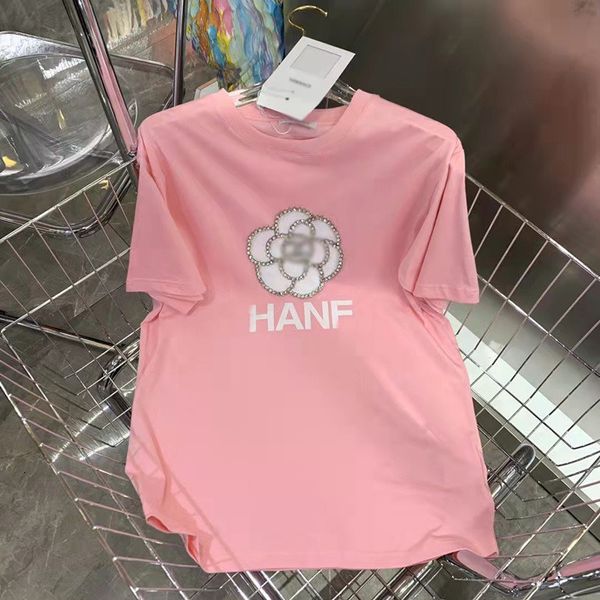designer 2022 european summer new short sleeve t-shirt women's fashion trend round neck wide songshan camellia available in three color, White
designer 2022 european summer new short sleeve t-shirt women's fashion trend round neck wide songshan camellia available in three color, White