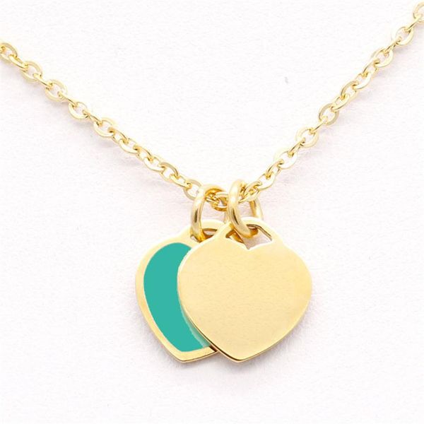 new stainless steel chain enamel double heart love necklaces women necklace fashion trendy paired suspension pendants model mixed 3129, Silver
new stainless steel chain enamel double heart love necklaces women necklace fashion trendy paired suspension pendants model mixed 3129, Silver