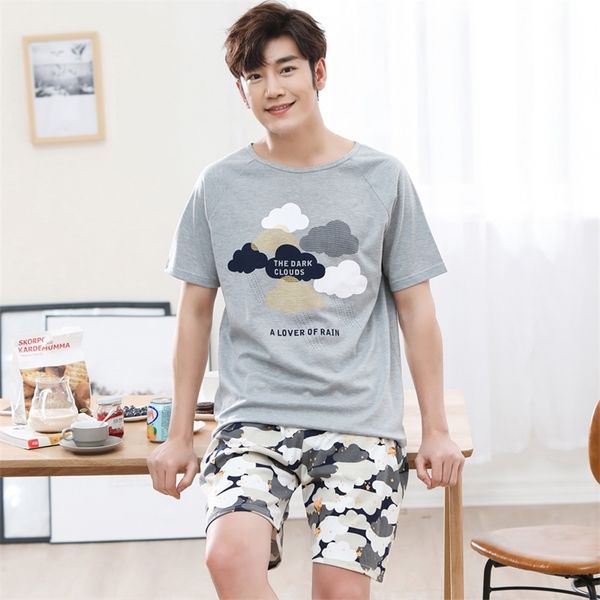 summer men pyjamas short sleeve 100 cotton casual pajamas set sleep shorts suit male big size l sleepwear lingerie lj201112, Black;brown
summer men pyjamas short sleeve 100 cotton casual pajamas set sleep shorts suit male big size l sleepwear lingerie lj201112, Black;brown