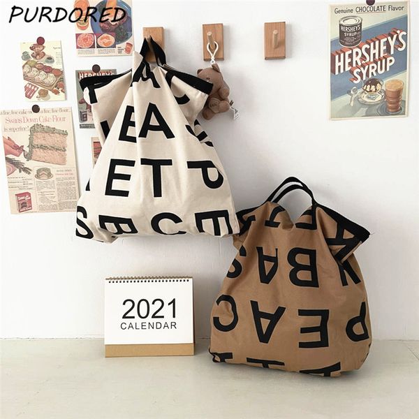 purdored 1 pc women large letter shopping bag canvas handbag tote messenger casual female shoulder bag reusable tote bolsa
purdored 1 pc women large letter shopping bag canvas handbag tote messenger casual female shoulder bag reusable tote bolsa