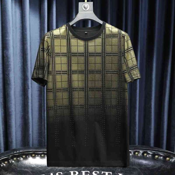 men's fashion personality trend new short-sleeved brand wholesale 2022 summer short sleeve t-shirt plaid round neck casual half top, White;black
men's fashion personality trend new short-sleeved brand wholesale 2022 summer short sleeve t-shirt plaid round neck casual half top, White;black