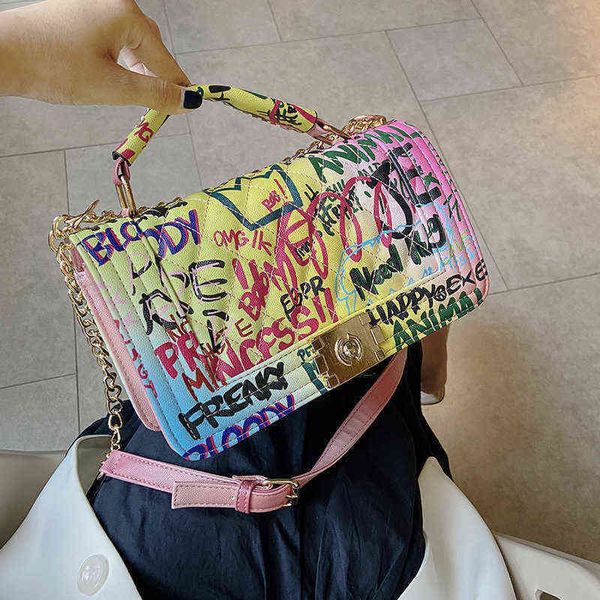 evening bag fashion color graffiti crossbody bags for women letter printed shoulder ladies cute square wallets 20220607 
evening bag fashion color graffiti crossbody bags for women letter printed shoulder ladies cute square wallets 20220607