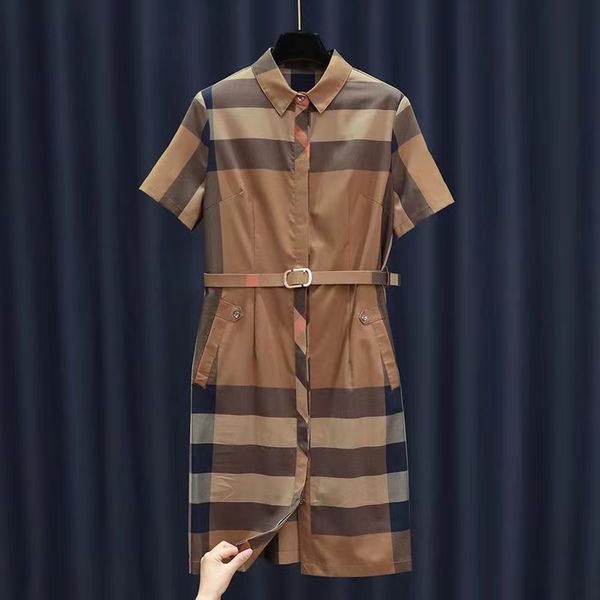 b-1628 dresses for women 2022 designers summer dress fashion short sleeve casual plaid party shirts dress ladies clothing with belt, Black;gray
b-1628 dresses for women 2022 designers summer dress fashion short sleeve casual plaid party shirts dress ladies clothing with belt, Black;gray
