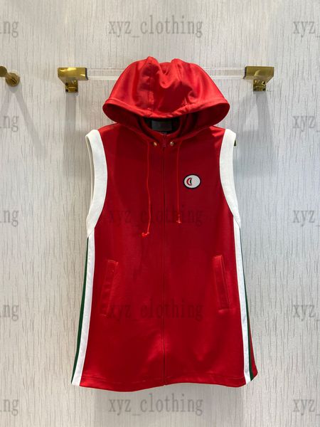 luxury women sports dress designer sleeveless dresses jersey hooded zip tank dress jacket twowear design summer jackets red original vog, Black;gray
luxury women sports dress designer sleeveless dresses jersey hooded zip tank dress jacket twowear design summer jackets red original vog, Black;gray