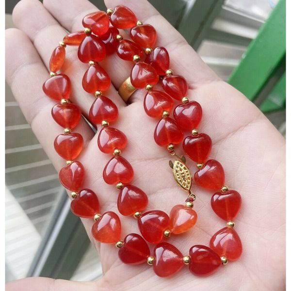 18" 25" 36" 12mm watermelon tourmaline quartz gem heart-shaped beads 14k gp necklace, Silver
18" 25" 36" 12mm watermelon tourmaline quartz gem heart-shaped beads 14k gp necklace, Silver