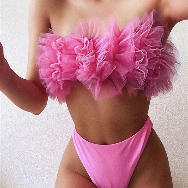 solid off shoulder bikini women pink push up flower bandeau swimwear summer bathing suit thong swimsuit maillot de bain 220616, White;black
solid off shoulder bikini women pink push up flower bandeau swimwear summer bathing suit thong swimsuit maillot de bain 220616, White;black