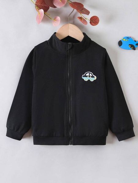 toddler boys car patch detail fleece jacket she, Blue;gray