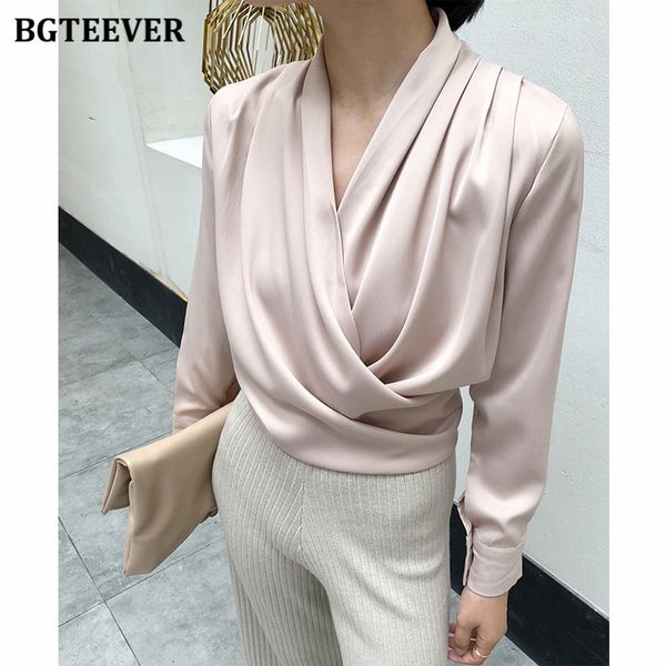 vintage loose ladies satin blouses spring autumn full sleeve solid women shirts elegant office wear female, White
vintage loose ladies satin blouses spring autumn full sleeve solid women shirts elegant office wear female, White