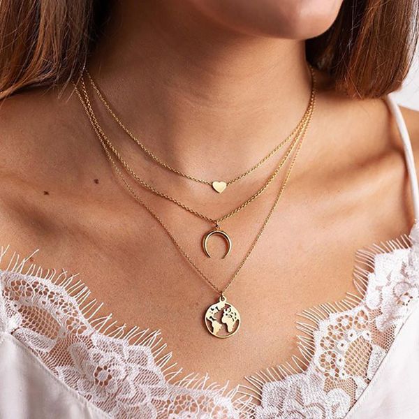 mother's day gift bohemian gold moon choker necklace for women chains statement necklace star map heart pendant necklaces boho jewelry, Silver
mother's day gift bohemian gold moon choker necklace for women chains statement necklace star map heart pendant necklaces boho jewelry, Silver