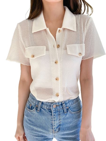 dazy solid flap detail without cami l0ge#, White