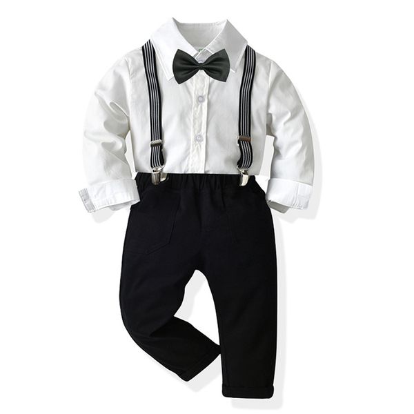 children boys formal clothing sets toddler boy gentleman long sleeve white shirt suspenders pants wedding birthday party dress 220714
children boys formal clothing sets toddler boy gentleman long sleeve white shirt suspenders pants wedding birthday party dress 220714