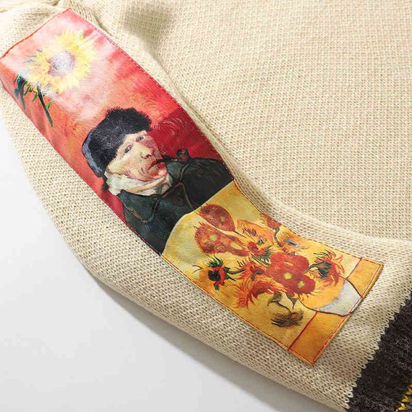 men's polos autumn cotton hip hop men sweater pullover pull homme van gogh painting embroidery knitted vintage mens s hac1, White;black
men's polos autumn cotton hip hop men sweater pullover pull homme van gogh painting embroidery knitted vintage mens s hac1, White;black