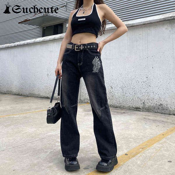 women's jeans suchcute punk women hight street jeans vintage casual gothic print mid waist dark academia denim trousers fashion black p, Blue
women's jeans suchcute punk women hight street jeans vintage casual gothic print mid waist dark academia denim trousers fashion black p, Blue