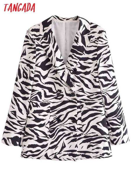 suit tangada women zebra blazer jacket vintage notched collar pocket 2021 fashi, White;black
suit tangada women zebra blazer jacket vintage notched collar pocket 2021 fashi, White;black
