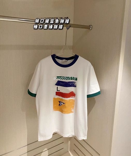 women's t-shirt zhang tianai's same 22 spring and summer love letter broken old print contrast color short sleeve couple loose, White
women's t-shirt zhang tianai's same 22 spring and summer love letter broken old print contrast color short sleeve couple loose, White