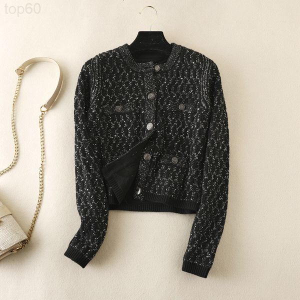 women's knits & tees designer small fragrant silver thread bead piece special yarn cashmere blended sweater women's cardigan autum, White
women's knits & tees designer small fragrant silver thread bead piece special yarn cashmere blended sweater women's cardigan autum, White