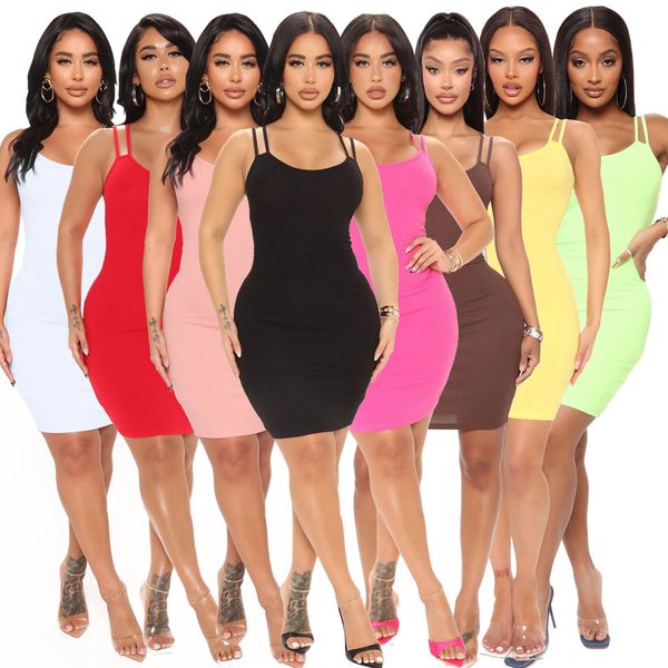 new summer dresses short-sleeved solid color suspenders women's european and american dresses, Black;gray
new summer dresses short-sleeved solid color suspenders women's european and american dresses, Black;gray