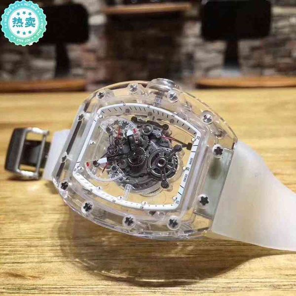 uxury watch date richa business leisure fully automatic mechanical millr watch crystal case hollowed out transparent fashion men, Slivery;brown
uxury watch date richa business leisure fully automatic mechanical millr watch crystal case hollowed out transparent fashion men, Slivery;brown