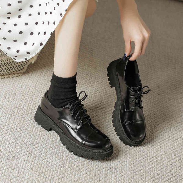 sandals thick soled leather shoes, small women's british style spring and autumn lefu one foot muffin iioq, Black
sandals thick soled leather shoes, small women's british style spring and autumn lefu one foot muffin iioq, Black