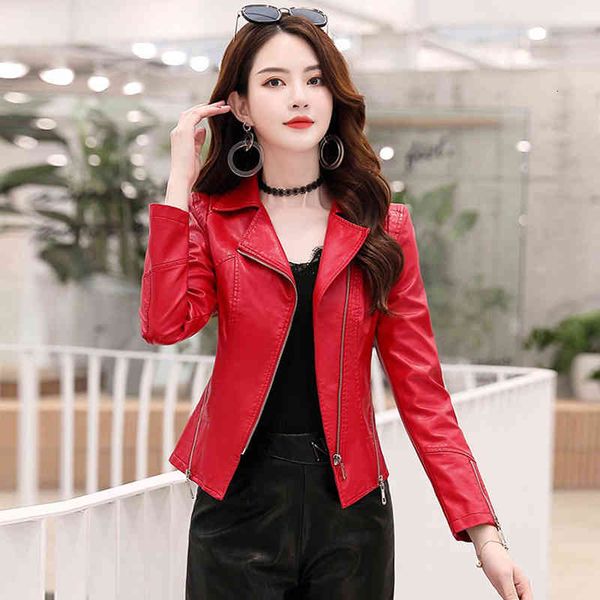 women's leather & faux early spring pu leather coat women's short 2022 and autumn small fashionable slim motorcycle jacket d2rl, Black
women's leather & faux early spring pu leather coat women's short 2022 and autumn small fashionable slim motorcycle jacket d2rl, Black