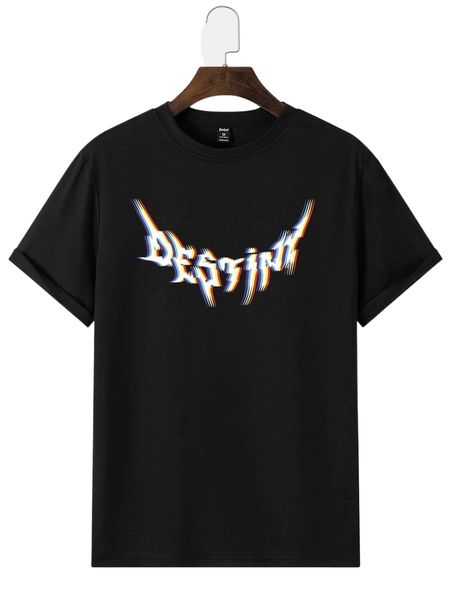 romwe guys letter graphic tee k88e#, White;black
