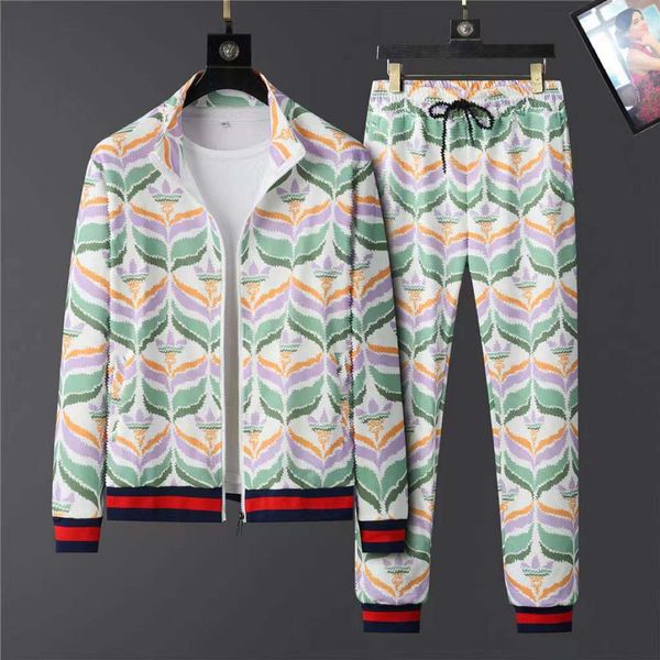 men's tracksuits casual suit 2022 spring and autumn light luxury coat fashion embroidered jacket trousers two piece, Gray
men's tracksuits casual suit 2022 spring and autumn light luxury coat fashion embroidered jacket trousers two piece, Gray