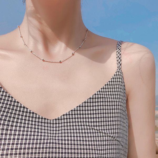 925 sterling silver fashion jewelry bohemia bead chain necklace chokers necklaces for women trendy clavicle girl gift 220722
925 sterling silver fashion jewelry bohemia bead chain necklace chokers necklaces for women trendy clavicle girl gift 220722