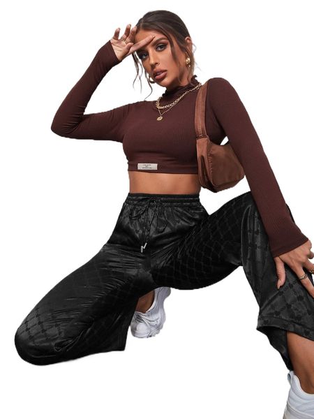 heart & chain jacquard drawstring waist straight leg pants o8ra#, Black;white
heart & chain jacquard drawstring waist straight leg pants o8ra#, Black;white