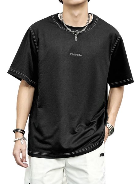 men letter graphic tee r44q#, White;black
men letter graphic tee r44q#, White;black