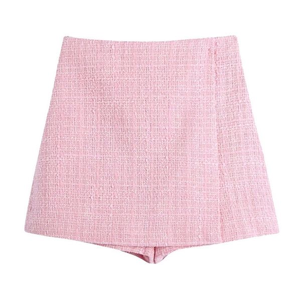 traf women chic fashion tweed shorts skirts vintage high waist back zipper female skort mujer 220427, White;black
traf women chic fashion tweed shorts skirts vintage high waist back zipper female skort mujer 220427, White;black