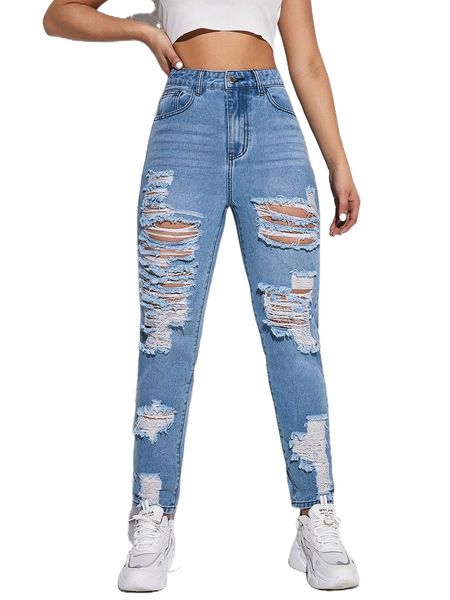 light washed ripped jeans h1xt#, Blue