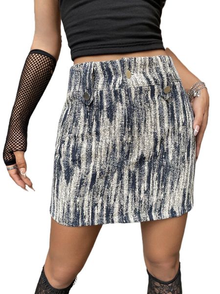 tie dye bodycon skirt j7f2#, Black 
tie dye bodycon skirt j7f2#, Black