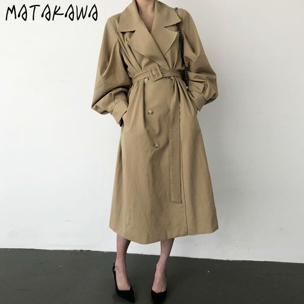 temperament autumn vintage womens windbreaker loose slim waist lapel collar long trench coat 210506, Tan;black
temperament autumn vintage womens windbreaker loose slim waist lapel collar long trench coat 210506, Tan;black