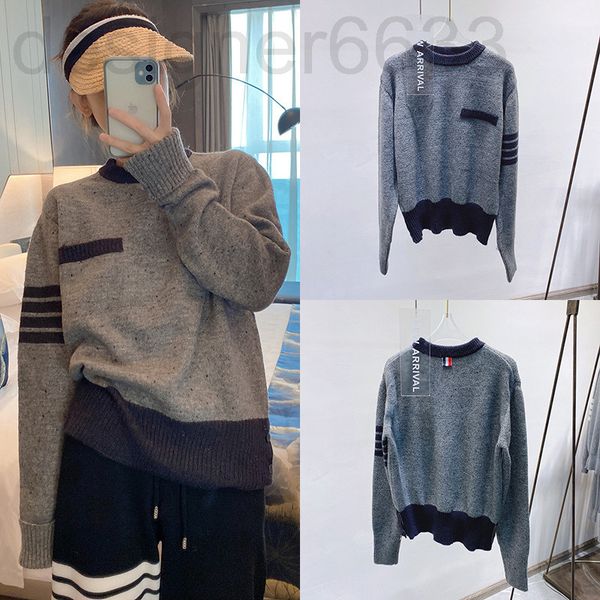women's knits & tees designer autumn and winter tb college style dot yarn knitted pullover sweater women's loose casual round neck, White
women's knits & tees designer autumn and winter tb college style dot yarn knitted pullover sweater women's loose casual round neck, White