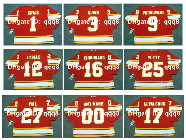 vintage ccm atlanta hockey jersey flames 1 jim craig 3 pat quinn 9 jean pronovost 12 tom lysiak 16 guy chouinard 25 willi plett 27 eric vail, Black;red
vintage ccm atlanta hockey jersey flames 1 jim craig 3 pat quinn 9 jean pronovost 12 tom lysiak 16 guy chouinard 25 willi plett 27 eric vail, Black;red