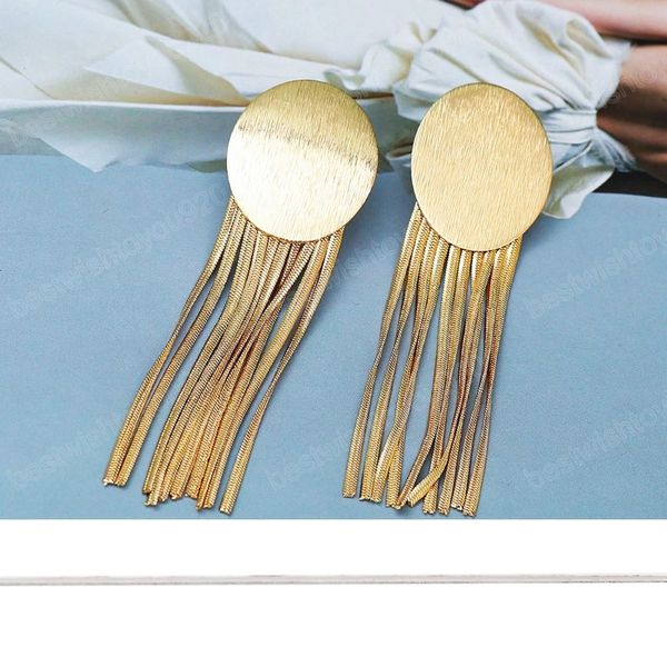 long dangle gold metal chain tassel earrings high-quality fashion jewelry accessories for women wholesale, Silver
long dangle gold metal chain tassel earrings high-quality fashion jewelry accessories for women wholesale, Silver