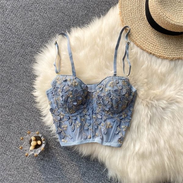 french romance floral embroidery bustier corset women summer ultrathin push up bra adjustable strap cami tank 220316, White
french romance floral embroidery bustier corset women summer ultrathin push up bra adjustable strap cami tank 220316, White