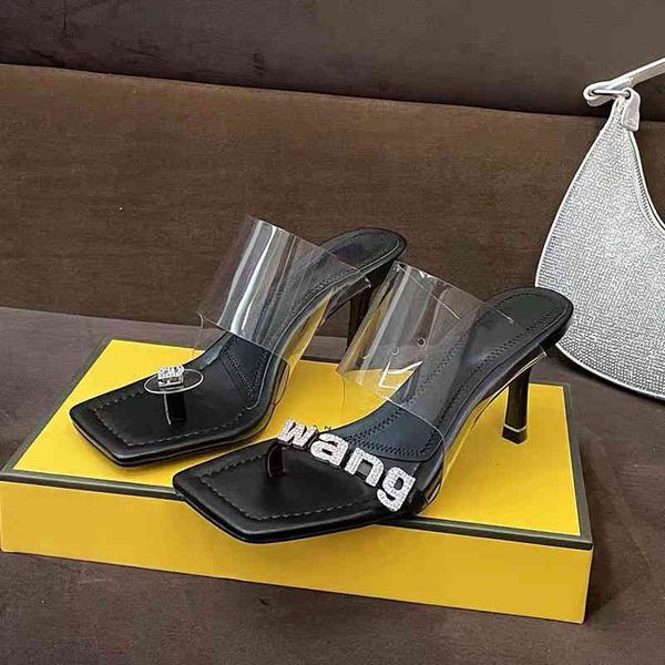 sandals high heeled sandals women's spring square head letter buckle transparent one-sided belt open toe clip foot, Black
sandals high heeled sandals women's spring square head letter buckle transparent one-sided belt open toe clip foot, Black