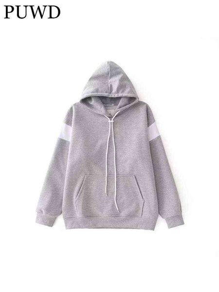 puwd casual women fluffing gray loose hoodie 2022 spring fashion ladies drawstring splice sleeve streetwear chic sweatshirts t220726, Black
puwd casual women fluffing gray loose hoodie 2022 spring fashion ladies drawstring splice sleeve streetwear chic sweatshirts t220726, Black