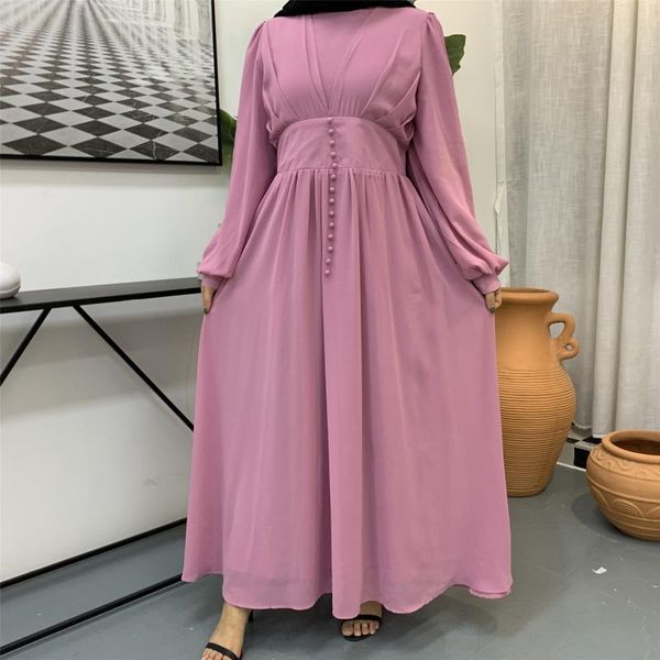 women dresses casual fashion muslim long-sleeved chiffon dress abaya button decoration aa, Black;gray
women dresses casual fashion muslim long-sleeved chiffon dress abaya button decoration aa, Black;gray
