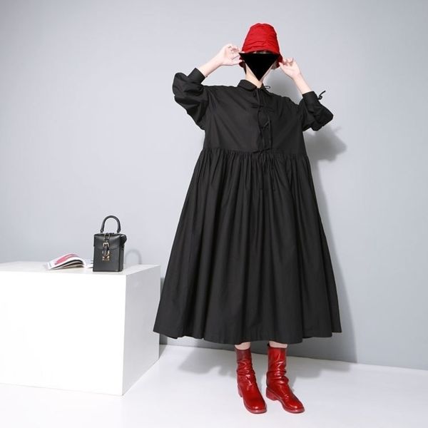 eam women bandage bow split joint pleated big size dress lapel long sleeve loose fit fashion spring autumn 1d752 y200805, Black;pink
eam women bandage bow split joint pleated big size dress lapel long sleeve loose fit fashion spring autumn 1d752 y200805, Black;pink