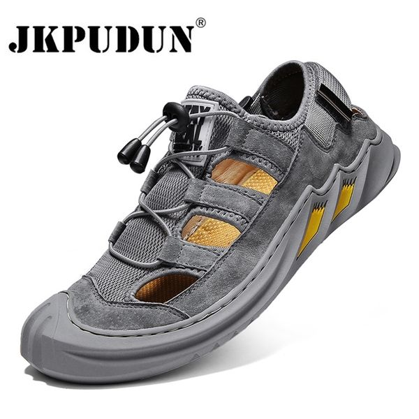 summer genuine leather mens sandals non-slip outdoor hiking shoes breathable casual roman slippers plus size 38-48 220426, Black
summer genuine leather mens sandals non-slip outdoor hiking shoes breathable casual roman slippers plus size 38-48 220426, Black