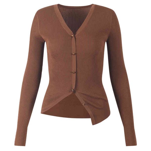 women's knits tees early autumn fashion v-neck long sleeve irregular hem slim pure color knitted cardigan lipa, White
women's knits tees early autumn fashion v-neck long sleeve irregular hem slim pure color knitted cardigan lipa, White