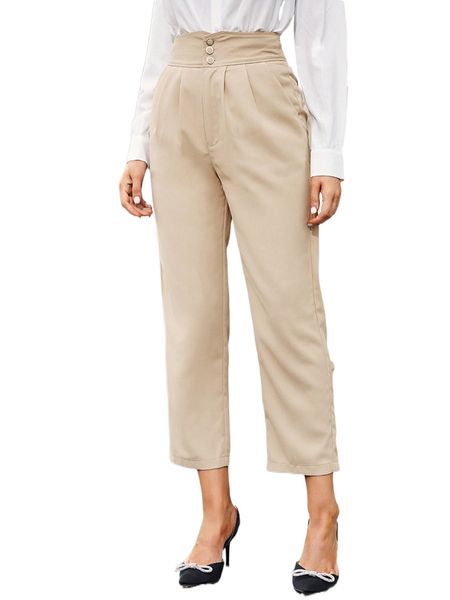 x farah high waist plicated detail pants 559r#, Black;white