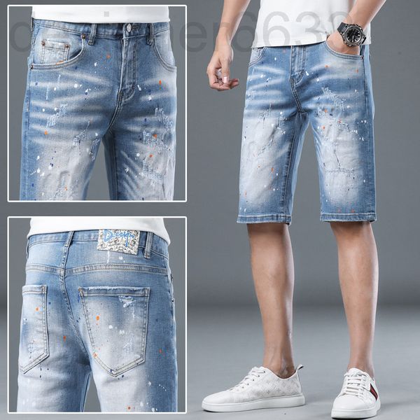 men's jeans designer a summer thin denim shorts capris hong kong fashion perforated print pants breeches 4myv, Blue
men's jeans designer a summer thin denim shorts capris hong kong fashion perforated print pants breeches 4myv, Blue