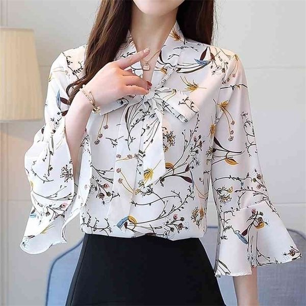 chiffon shirt female summer bow v collar white printing transparent women flare sleeve women blouse shirt 807a 210326
chiffon shirt female summer bow v collar white printing transparent women flare sleeve women blouse shirt 807a 210326