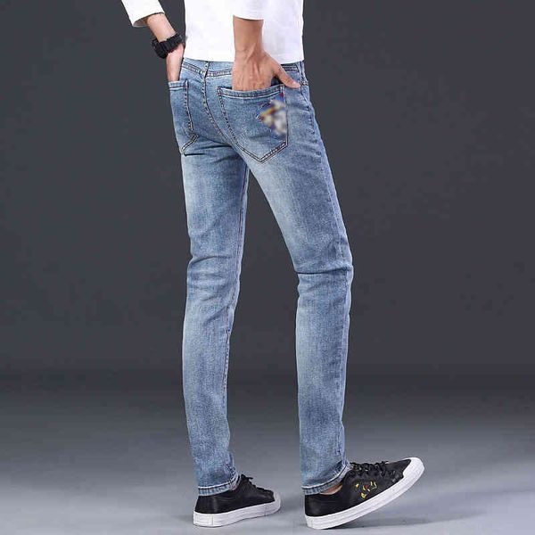 men's jeans designer official website collection menswear autumn new medusa embroidered jeans micro elastic leggings, Blue
men's jeans designer official website collection menswear autumn new medusa embroidered jeans micro elastic leggings, Blue